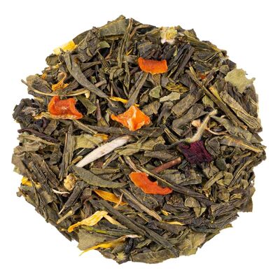 Grüner Tee Jinjiang aus biologischem Anbau | Erdbeer-Himbeer-Geschmack