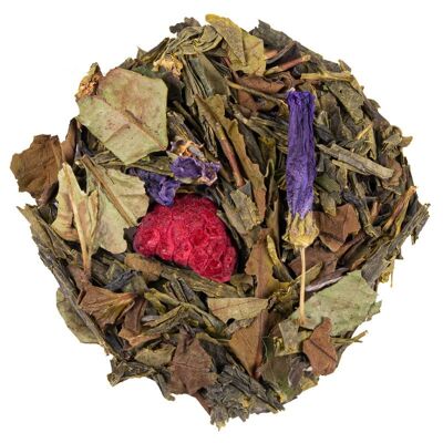 Organic Night in Paris Green Tea | Raspberry Violet Flavor