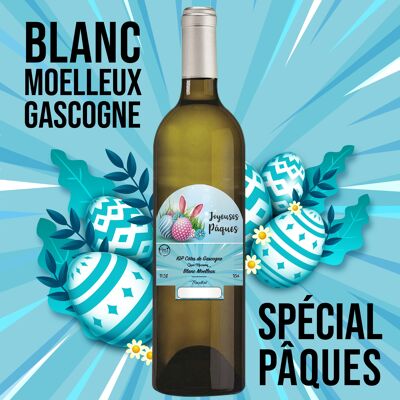 Vin Cadeau "Spécial Pâques" - IGP - Côtes de Gascogne Grand manseng blanc moelleux 75cl