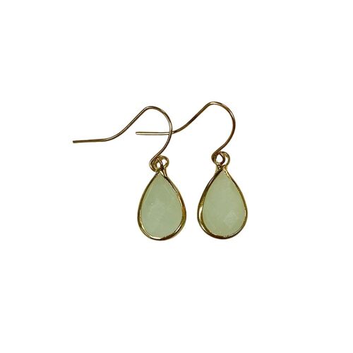 Teardrop earring small mint - gold