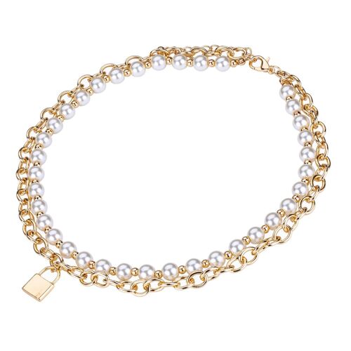 Alesha Faux Pearls Short Necklace DN2494K