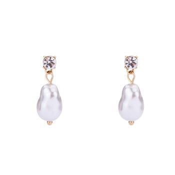 Audrey Boucles d'oreilles en cristal avec fausses perles DE1007K