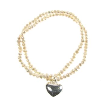 Bracelet élastique en alliage de base de perles d'eau douce Audrey DB0406D