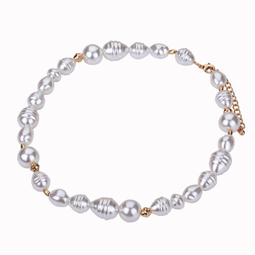 Audrey Faux Pearls Short Necklace DN2533K