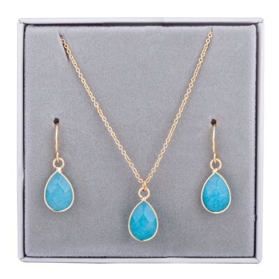 Boxed Base Alloy Semi-Precious Stone Set Set DG0057B