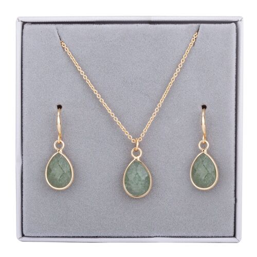 Boxed Base Alloy Semi-Precious Stone Set Set DG0057C