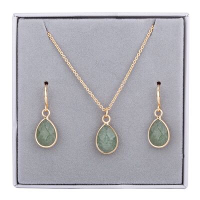 Boxed Base Alloy Semi-Precious Stone Set Set DG0057C