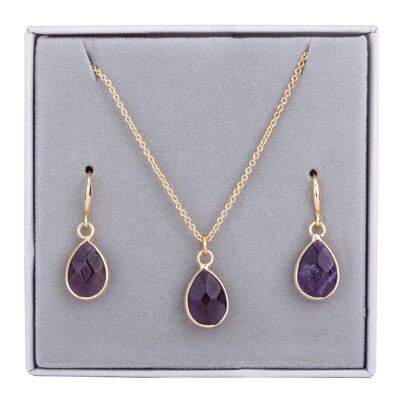 Boxed Base Alloy Semi-Precious Stone Set Set DG0057N