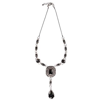 Edith Base Alloy Crystal Short Necklace DN1934A