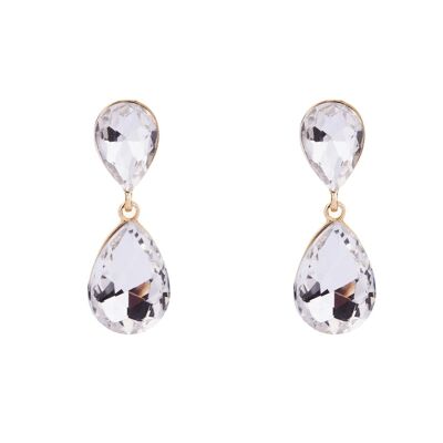 Boucles d'oreilles en cristal en alliage de base Elizabeth DE1005K