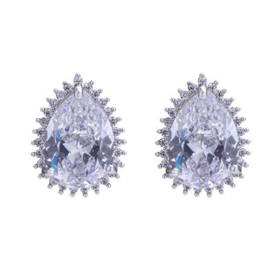 Aretes de cristal de aleación base Elizabeth DE0986R