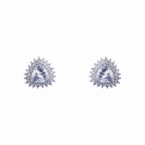Elizabeth Base Alloy Cubic Zirconia Clip On Earrings DE1013R