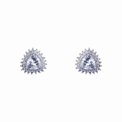 Elizabeth Base Alloy Cubic Zirconia Clip On Earrings DE1013R