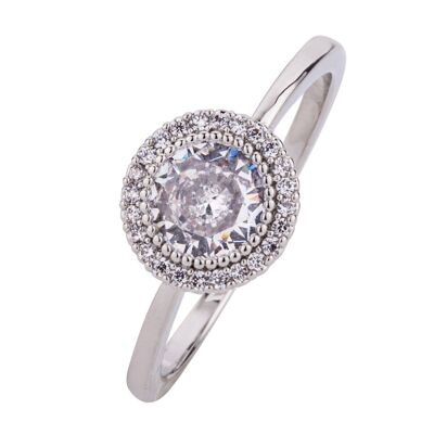 Elizabeth Base Alloy Cubic Zirconia Fixed Sizing Ring DR0451R