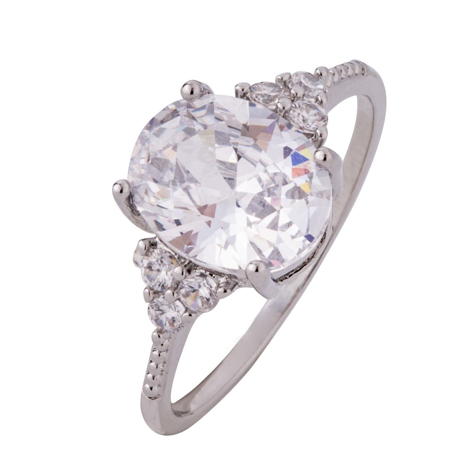Elizabeth Base Alloy Cubic Zirconia Fixed Sizing Ring DR0445R