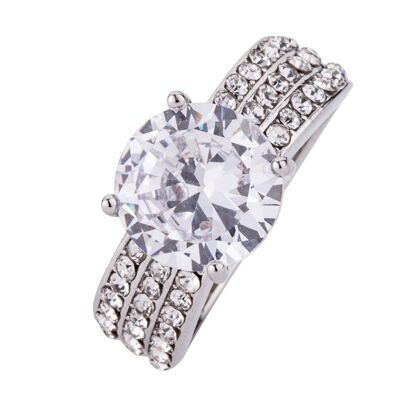 Elizabeth Base Alloy Cubic Zirconia Fixed Sizing Ring DR0452R