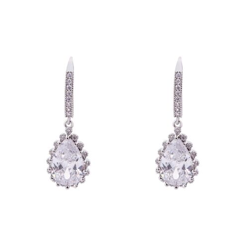 Elizabeth Base Alloy Cubic Zirconia Post Earrings DE0500R