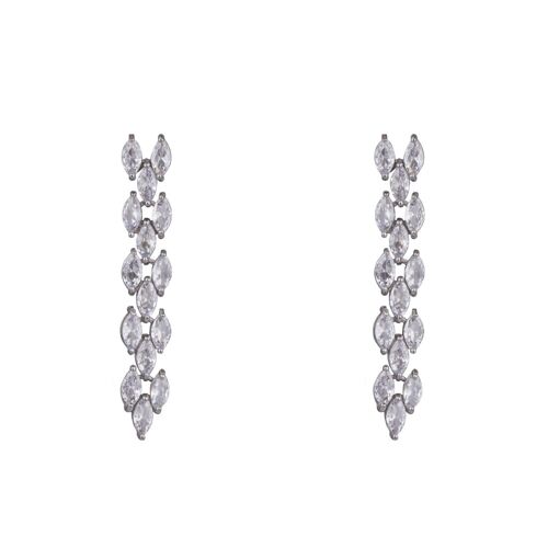 Elizabeth Base Alloy Cubic Zirconia Post Earrings DE0373R