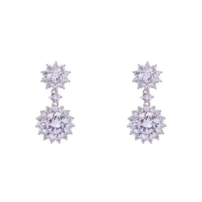 Elizabeth Base Alloy Cubic Zirconia Post Earrings DE0506R