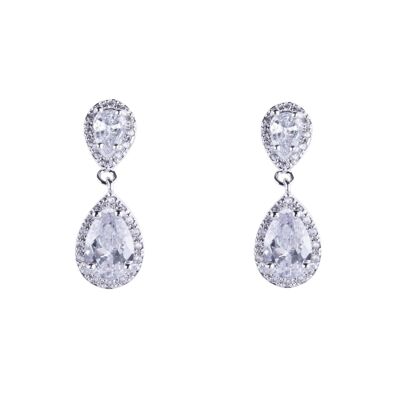 Elizabeth Base Alloy Cubic Zirconia Post Earrings DE0522R