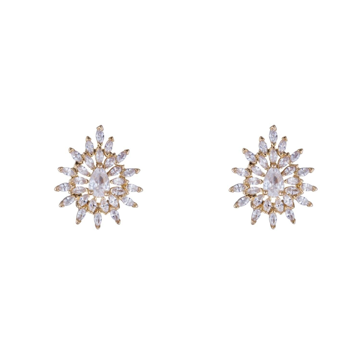Elizabeth Cubic Zirconia Clip On Earrings DE1015K