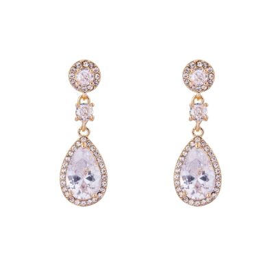 Elizabeth Cubic Zirconia Crystal Post Earrings DE1035K