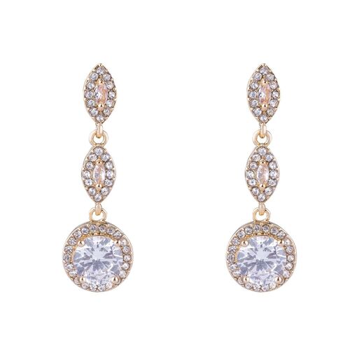 Elizabeth Cubic Zirconia Crystal Post Earrings DE1036K