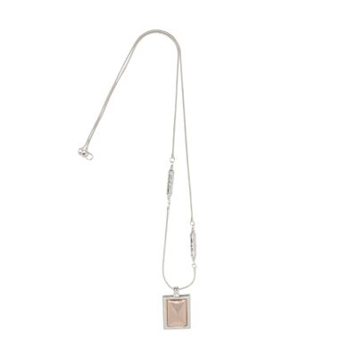 Eternal Silver and Rose Gold Pendant Necklace DN1147A