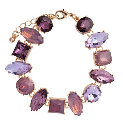 Iris Base Alloy Crystal Clasp Bracelet DB1977M