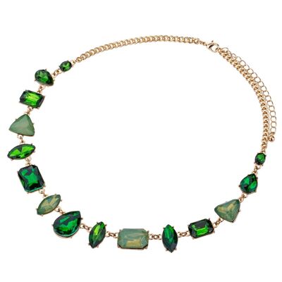 Iris Base Alloy Crystal Short Necklace DN2473C