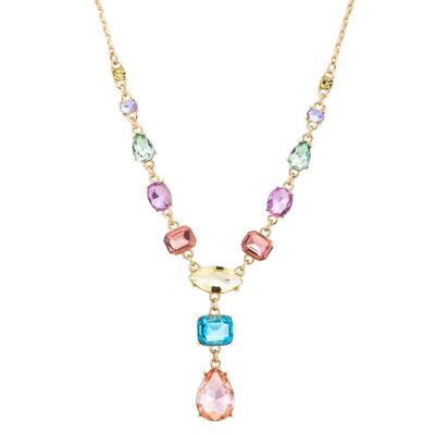 Collier court en cristal d'alliage de base d'iris DN2474N