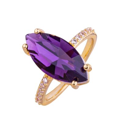 Ring mit fester Größe aus Iriskristall DR0471K