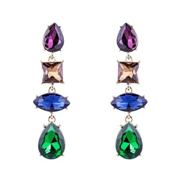 Boucles d'oreilles en cristal d'iris DE0968A