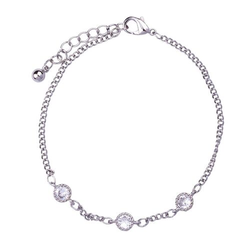 Keira Base Alloy Crystal Clasp Bracelet DB2003R