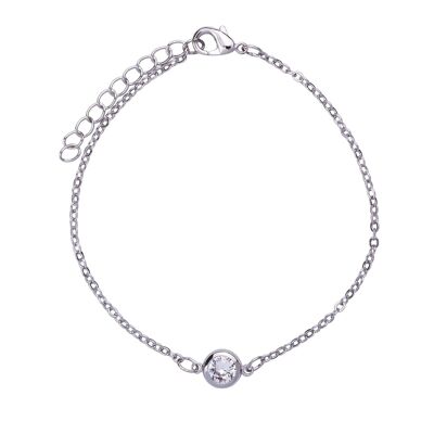 Keira Base Alloy Crystal Clasp Bracelet DB2030R