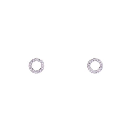 Keira Base Alloy Cubic Zirconia Stud Earrings DE0645R