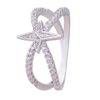 Bague de dimensionnement fixe en cristal d'alliage de base Kylie DR0443R