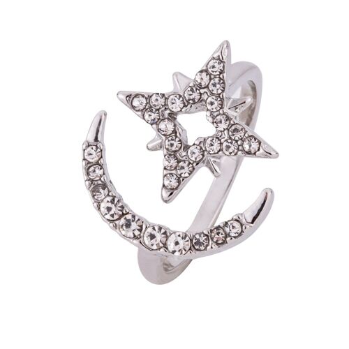 Kylie Base Alloy Crystal Open Ring DR0448R