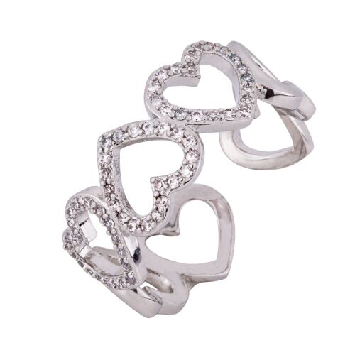Kylie Base Alloy Crystal Open Ring DR0456R