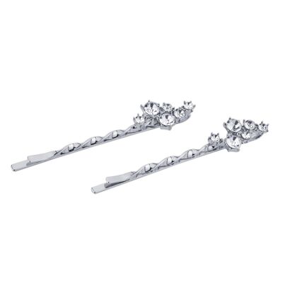 Kylie Base Alloy Crystal Slide Hair Accessories DH0044R