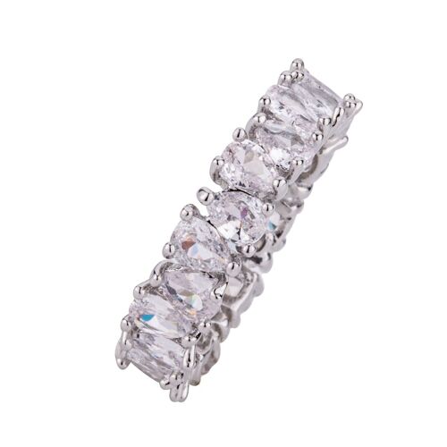 Kylie Base Alloy Cubic Zirconia Fixed Sizing Ring DR0444R