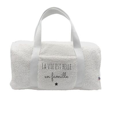 Sherpa weekend bag "Life is good with the family" little star symbol