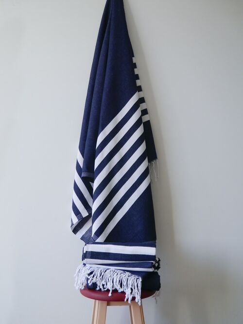 100% Cotton Beach and Bath Towel- Navy