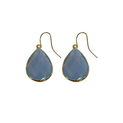 Teardrop earring Large - Jeans blue