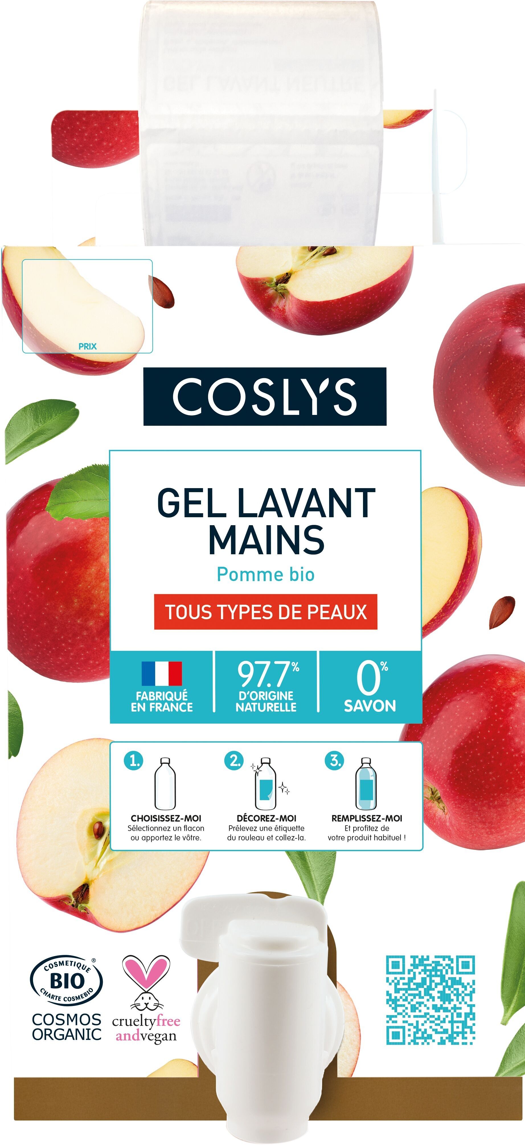 COSLYS - Organic Apple Hand Wash Gel