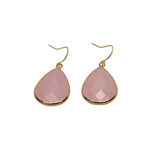 Teardrop earring Large - Pink