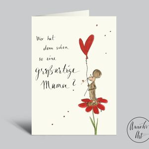 Carte postale | Super maman | Carte dépliante pour la fête des mères