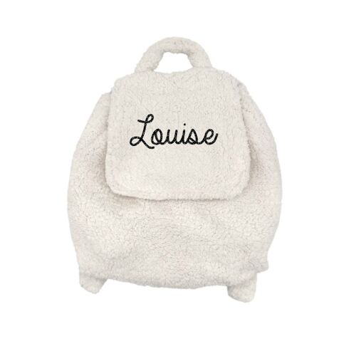 Sac à dos sherpa personnalisable avec un prénom