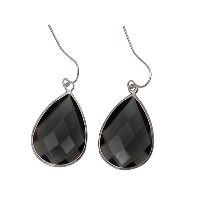 Teardrop earring Large - Grey