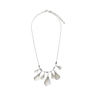 Monet Silberne handbemalte Blumenverschluss-Halskette DN1819S